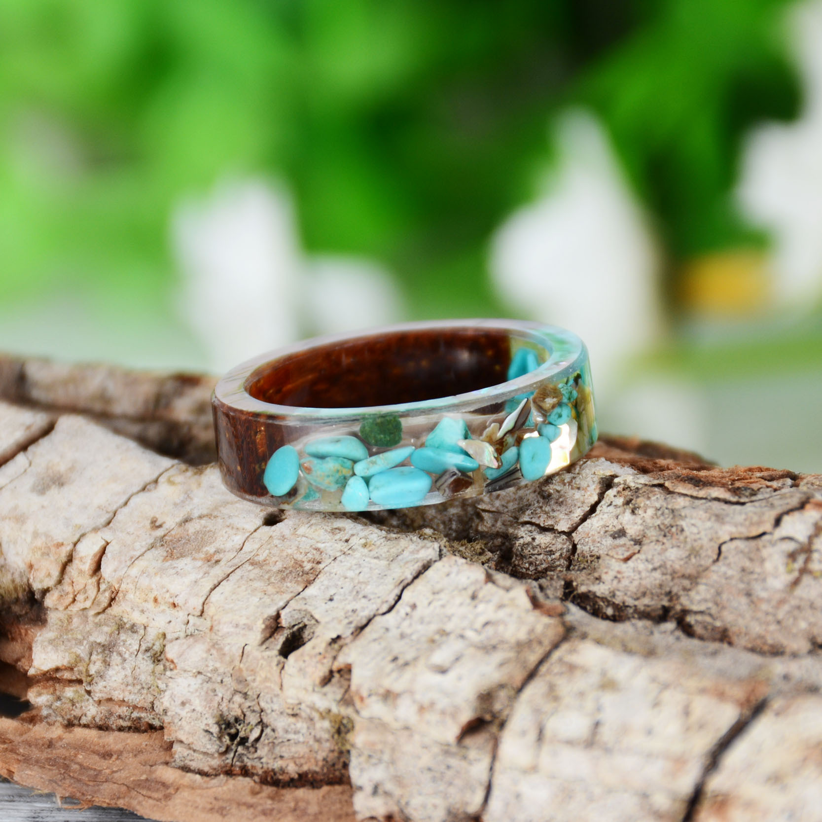 Creative Wooden Resin Ring for - огляд і ціна Dried Flower Bulk
