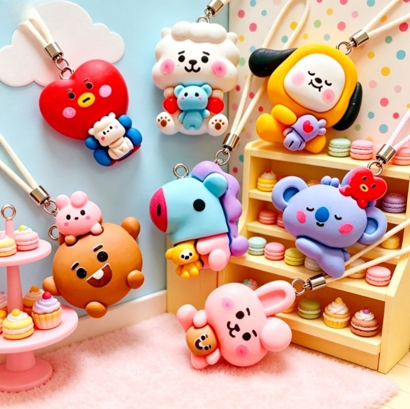 7pcs BT21 Resin Cartoon Charm  - огляд і ціна Crafting Resin