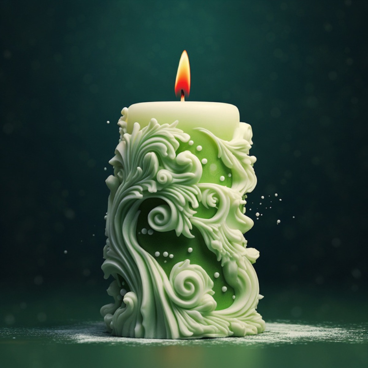 geometry Carved Cylindrical Si - огляд і ціна Resin Ocean Wave Mold