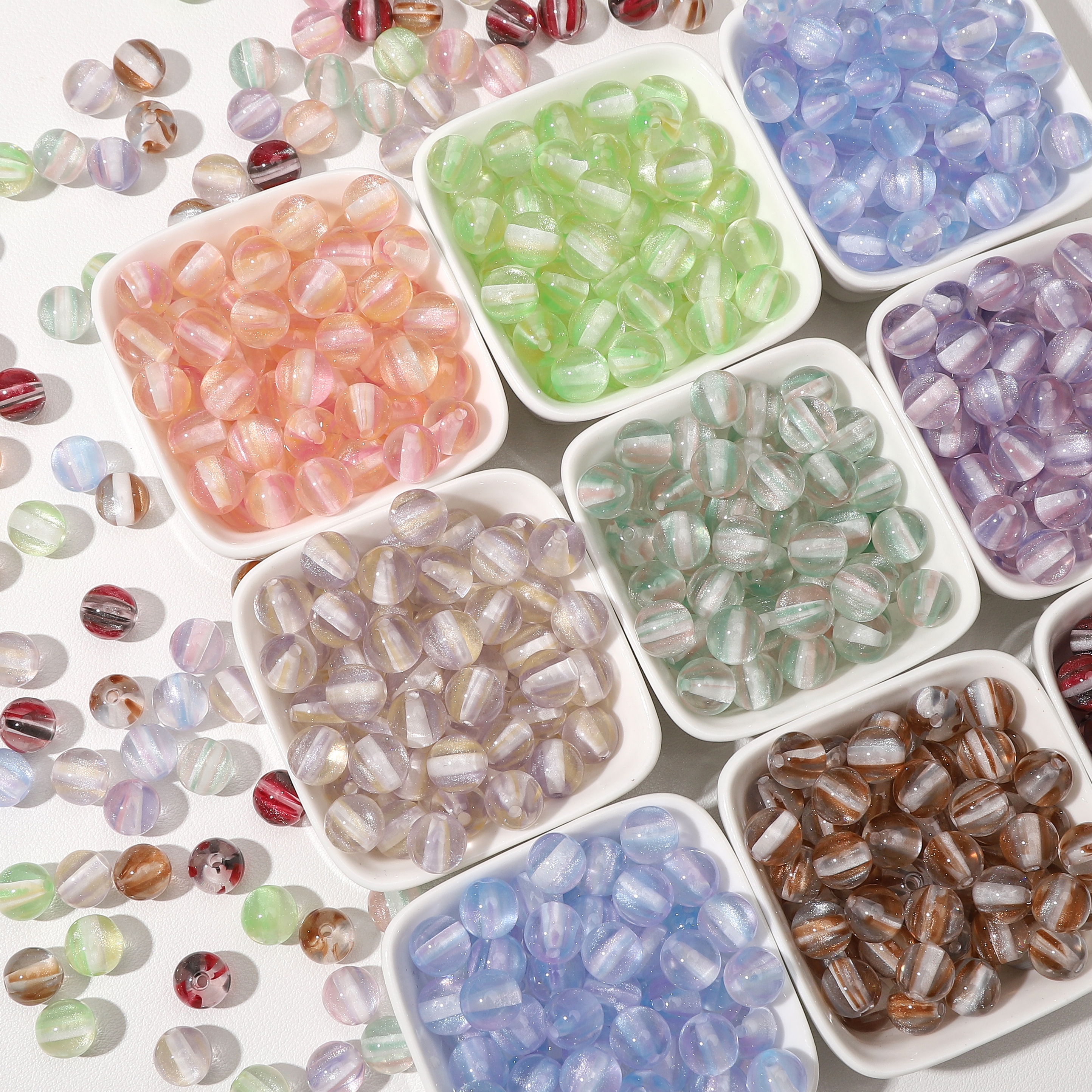 8mm 100Pcs Colorful Round Resi - огляд і ціна Resin Craft Material