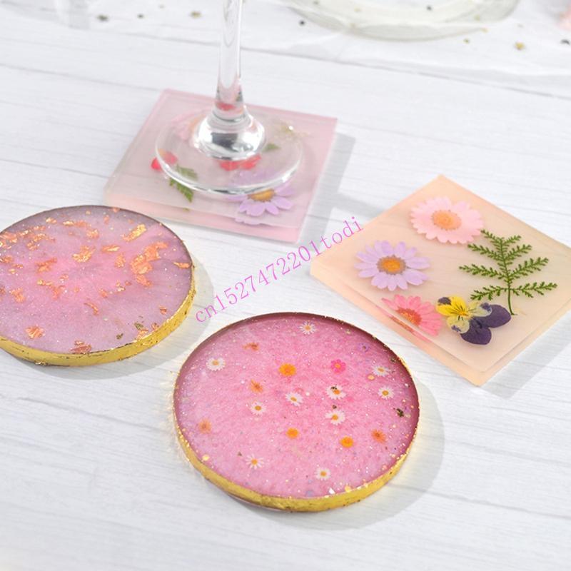 2Pcs Round Square Resin Mold G - огляд і ціна Geode Mold Silicone