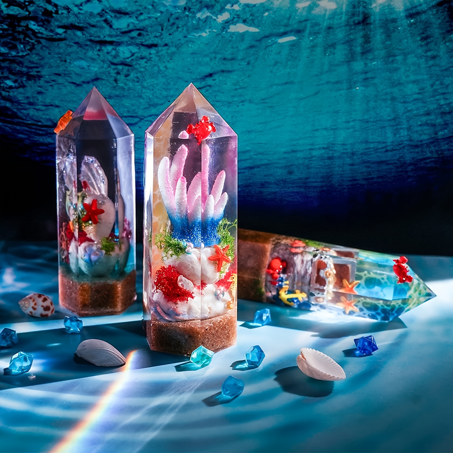 1Pcs Crystal Tower Resin Silic - огляд і ціна Flower Preservation Resin