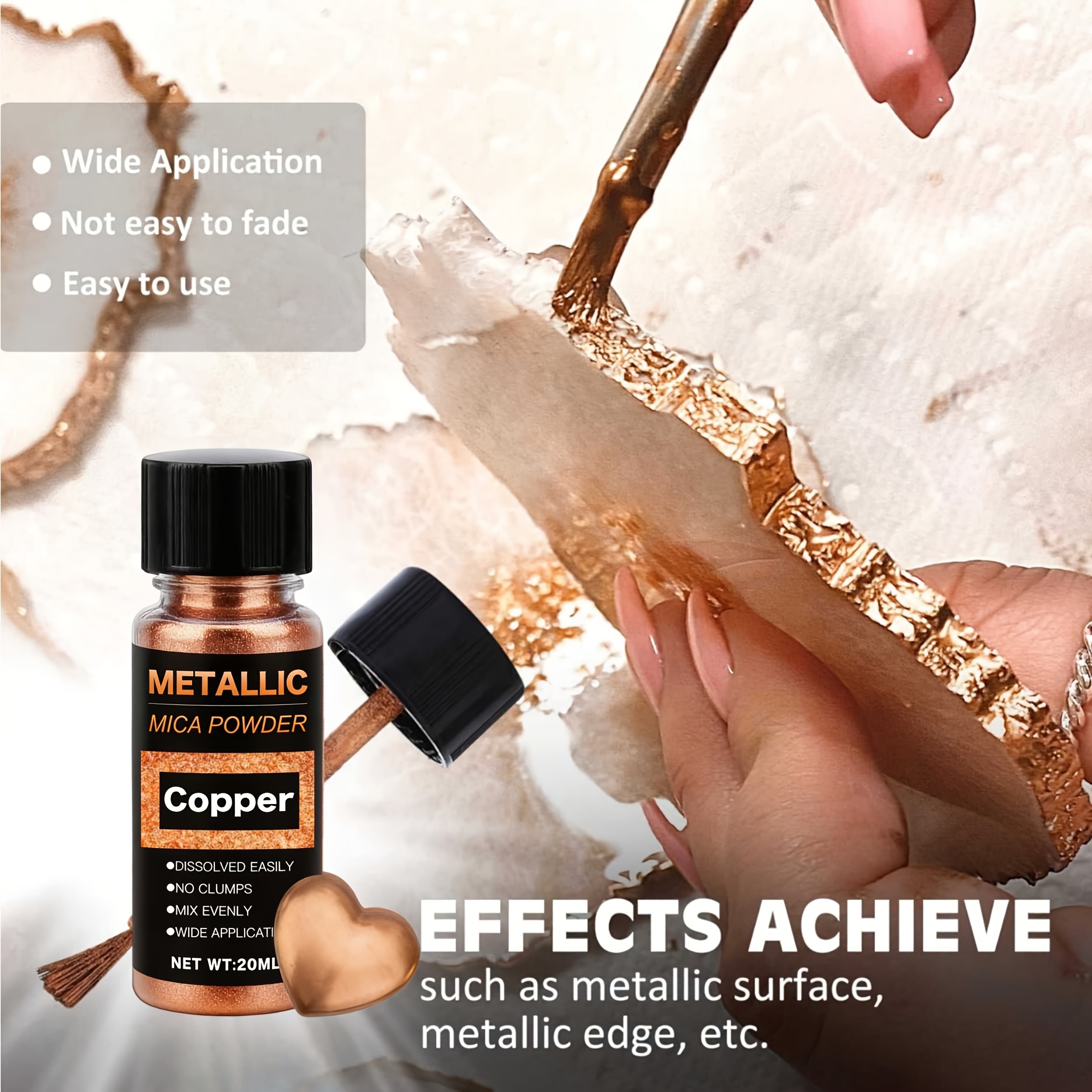 Metallic Mica Powder, Brushed  - огляд і ціна Resin Pigment Set