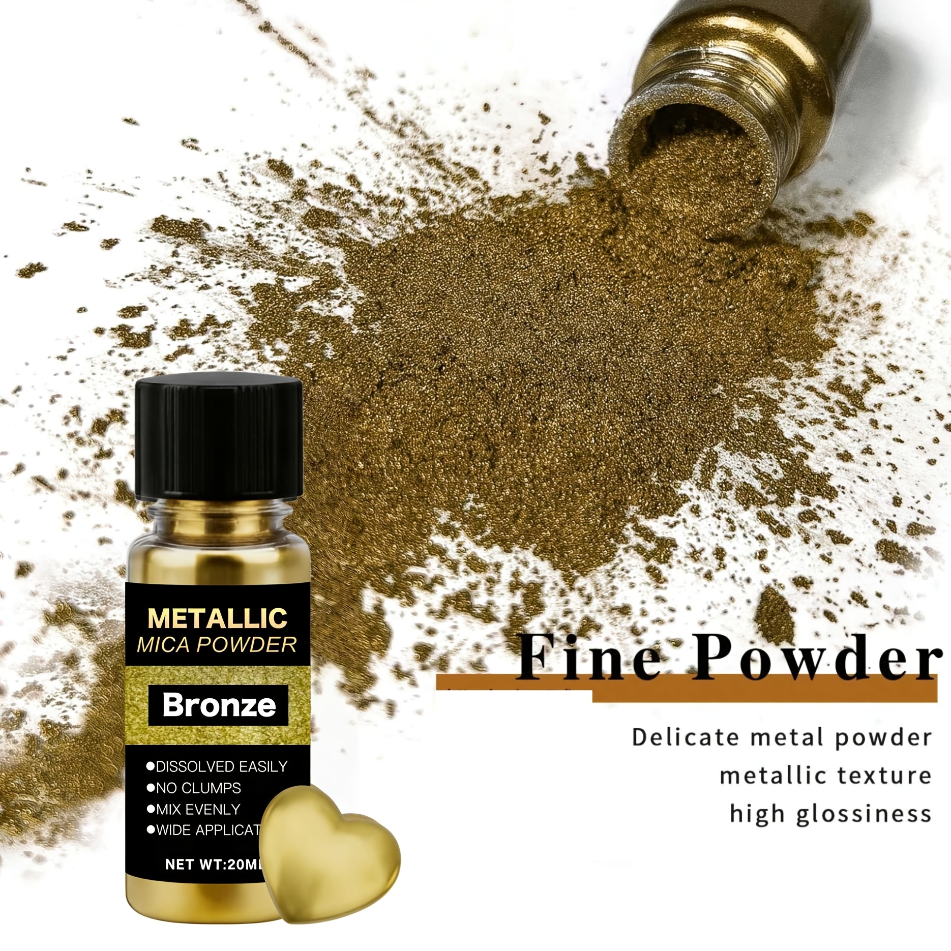 Metallic Mica Powder, Brushed  - огляд і ціна Resin Pigment Set