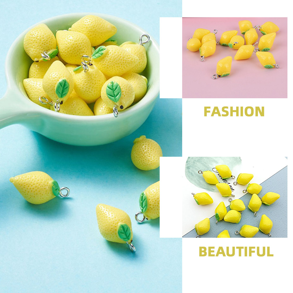 20Pcs Lemon Resin Charms DIY J - огляд і ціна Crafting Resin