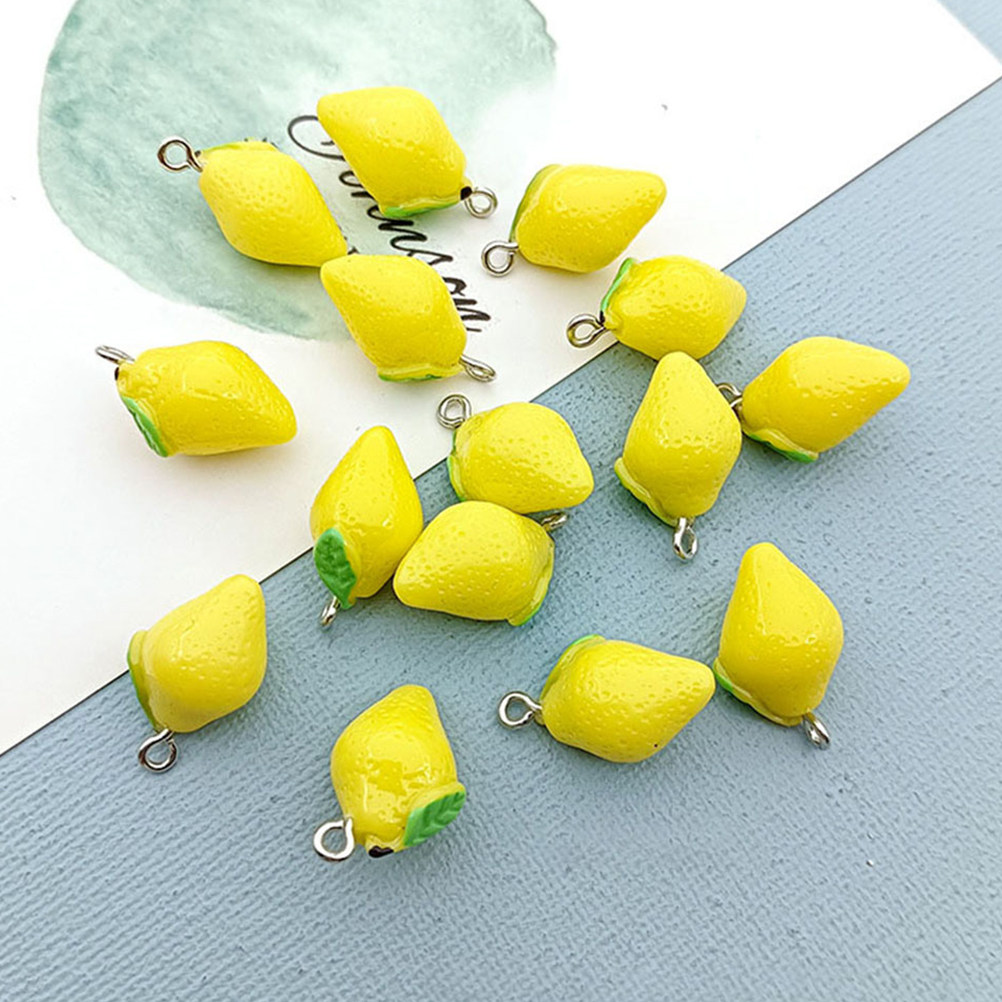 20Pcs Lemon Resin Charms DIY J - огляд і ціна Crafting Resin