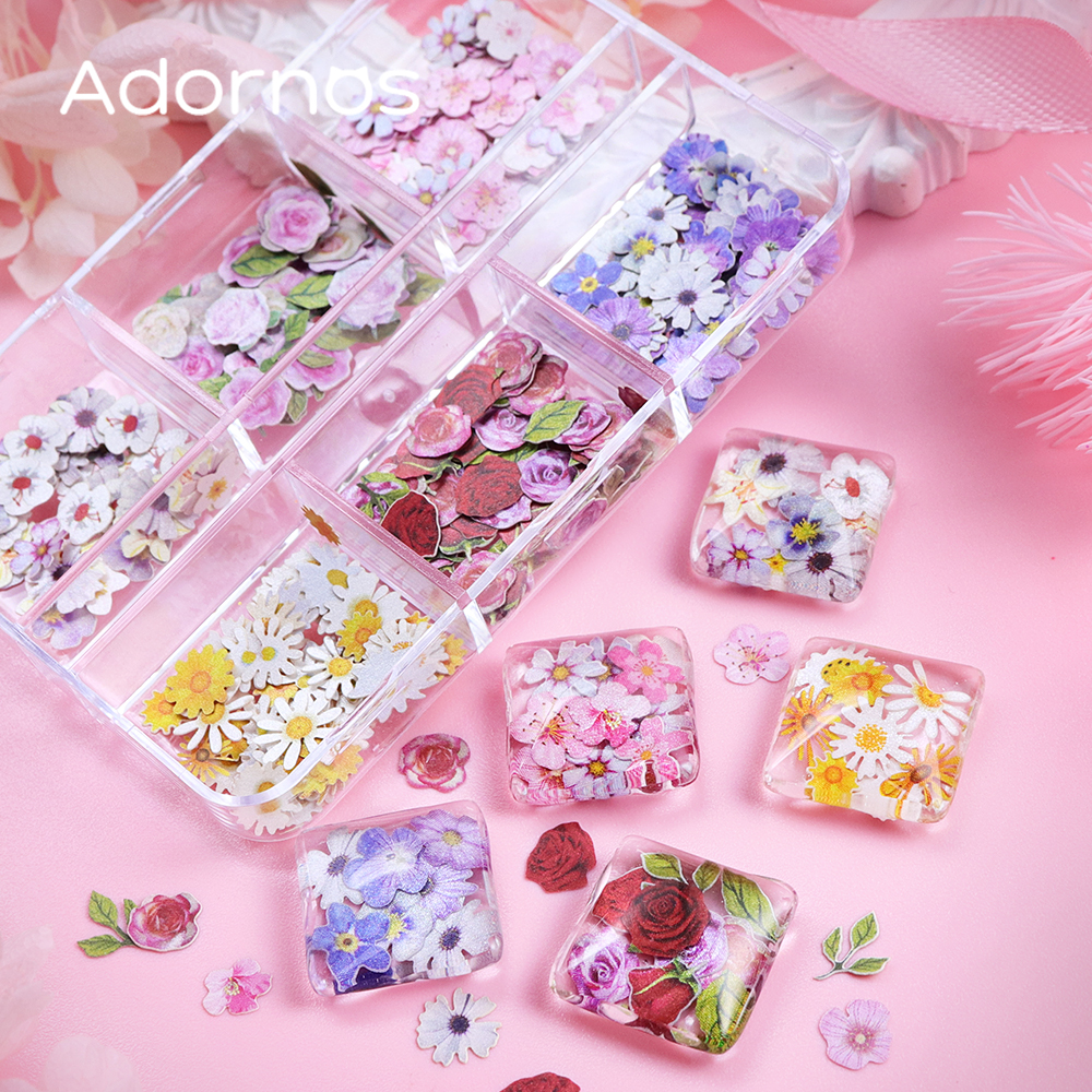 6 Grids Flowers Wood Pulp Chip - огляд і ціна Flower Preservation Resin