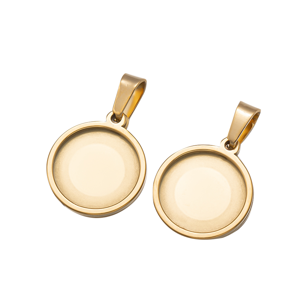 5Pcs/Lot Stainless Steel Round - огляд і ціна Bezels Set Pendant
