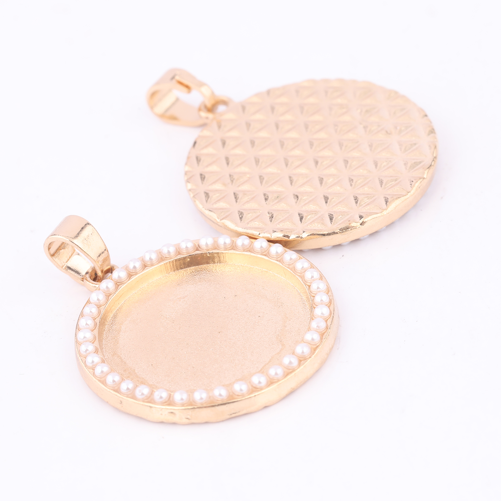 5pcs Kc Gold Pearl Cabochon Ba - огляд і ціна Bezels Set Pendant