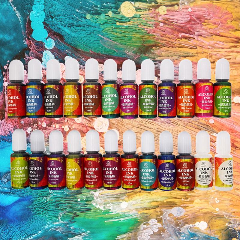 24 Color 10ml Art Ink Alcohol  - огляд і ціна Resin Dye Alcohol