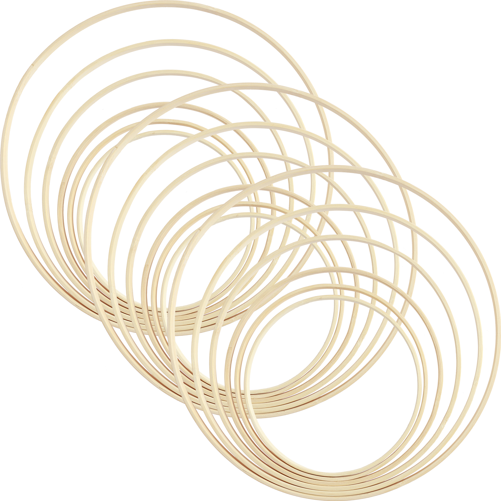18Pcs Bamboo Rings Set 6 Sizes - огляд і ціна Wood Ring Blank