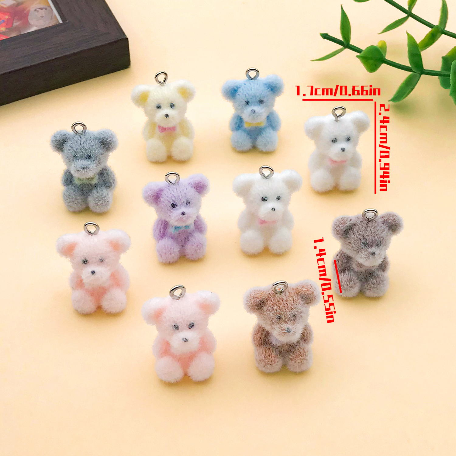 2/10pcs Resin Flocking Cute Li - огляд і ціна Resin Craft Supplies