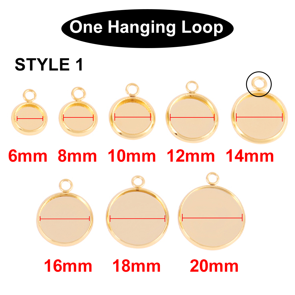 10Pcs Stainless Steel Cabochon - огляд і ціна Bezels Set Pendant