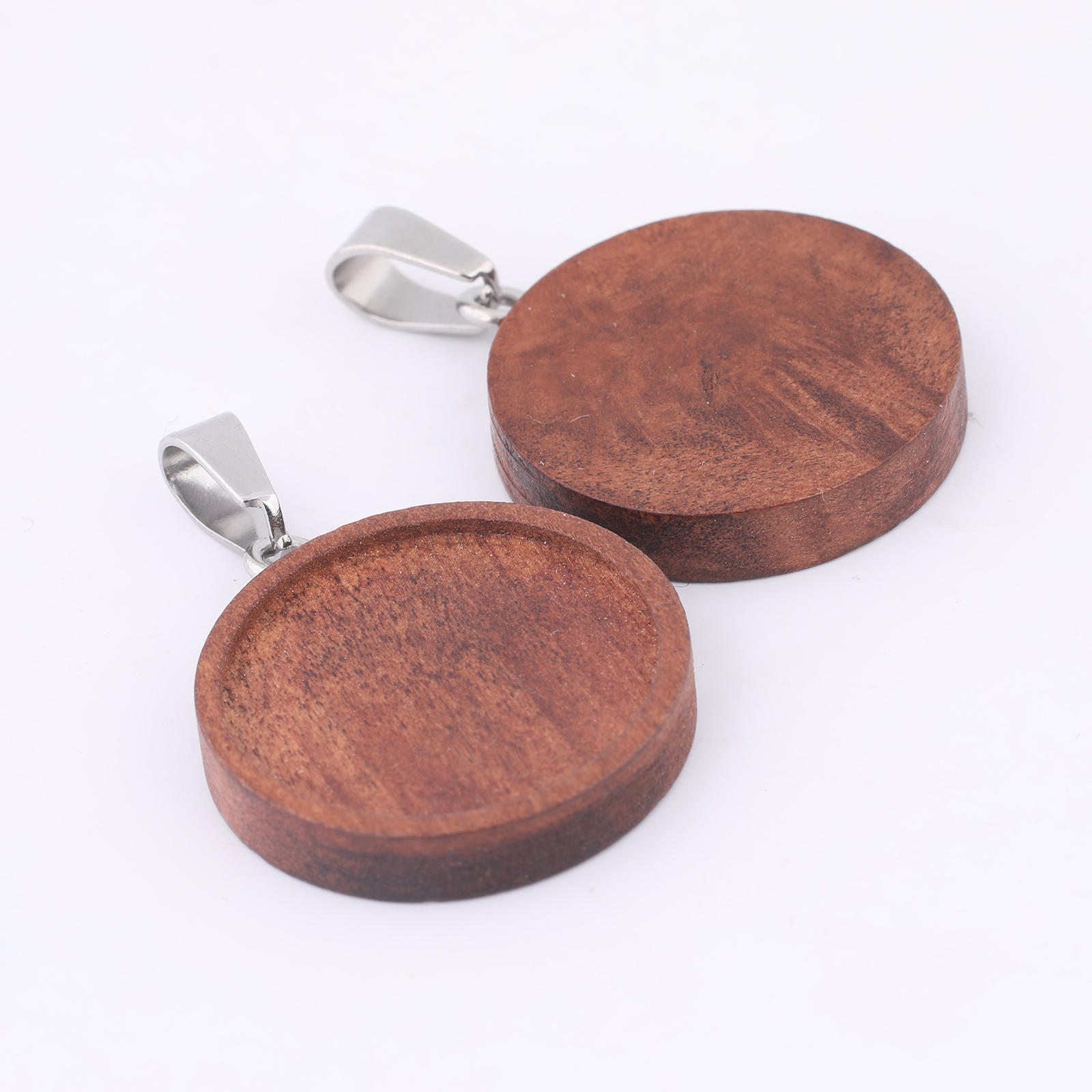 10pcs 20mm Round Wood Cabochon - огляд і ціна Bezels Set Pendant