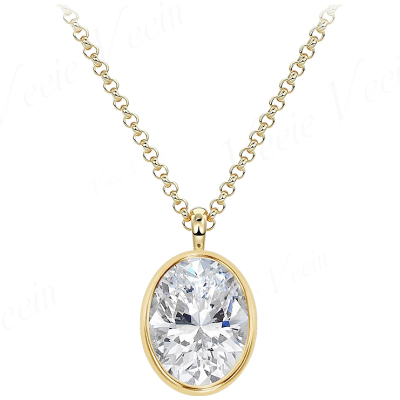 Veeie Veein Jewelry 3ct Irregu - огляд і ціна Bezels Set Pendant