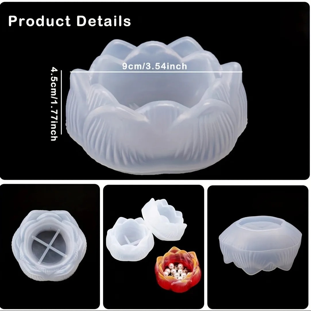 1pc DIY Lotus Flower Silicone  - огляд і ціна Flower Preservation Resin