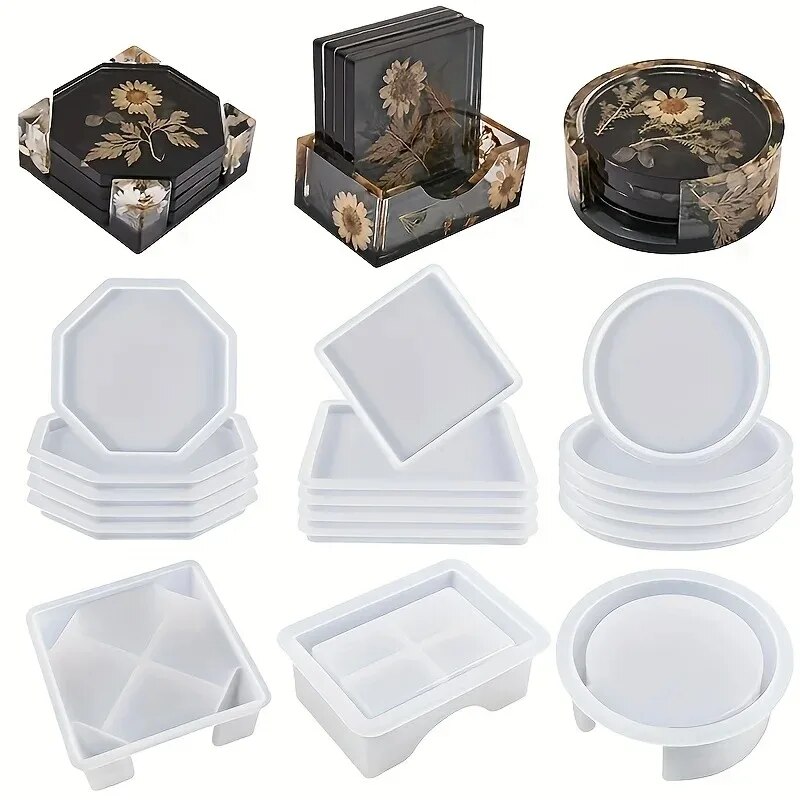 Coaster Resin Molds Set Includ - огляд і ціна Serving Tray Mold