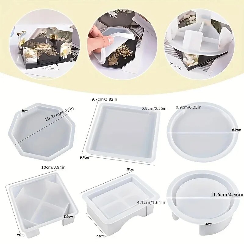 Coaster Resin Molds Set Includ - огляд і ціна Serving Tray Mold