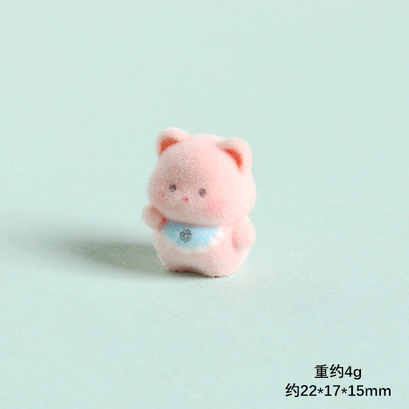6pcs Cute 3D Flocked Resin Bib - огляд і ціна Resin Craft Supplies