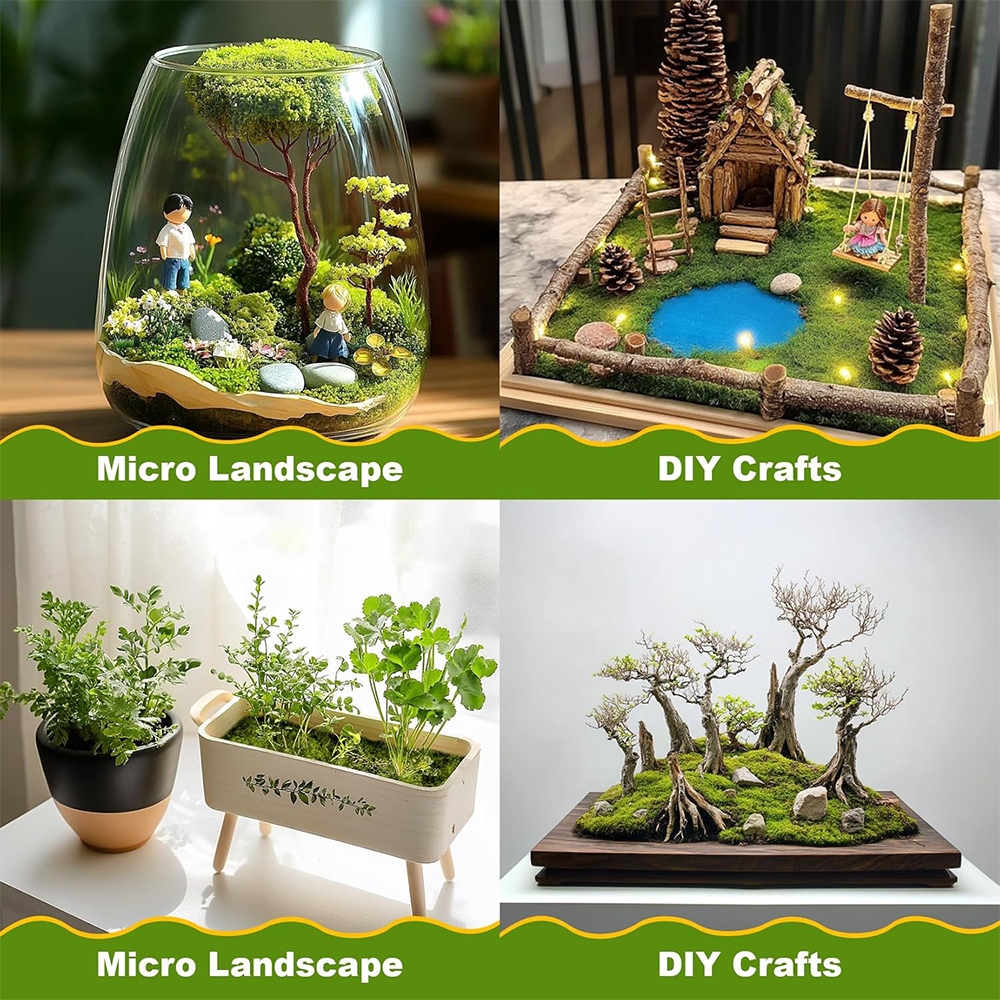 Mixed Colored Artificial Moss  - огляд і ціна Terrarium Moss Art