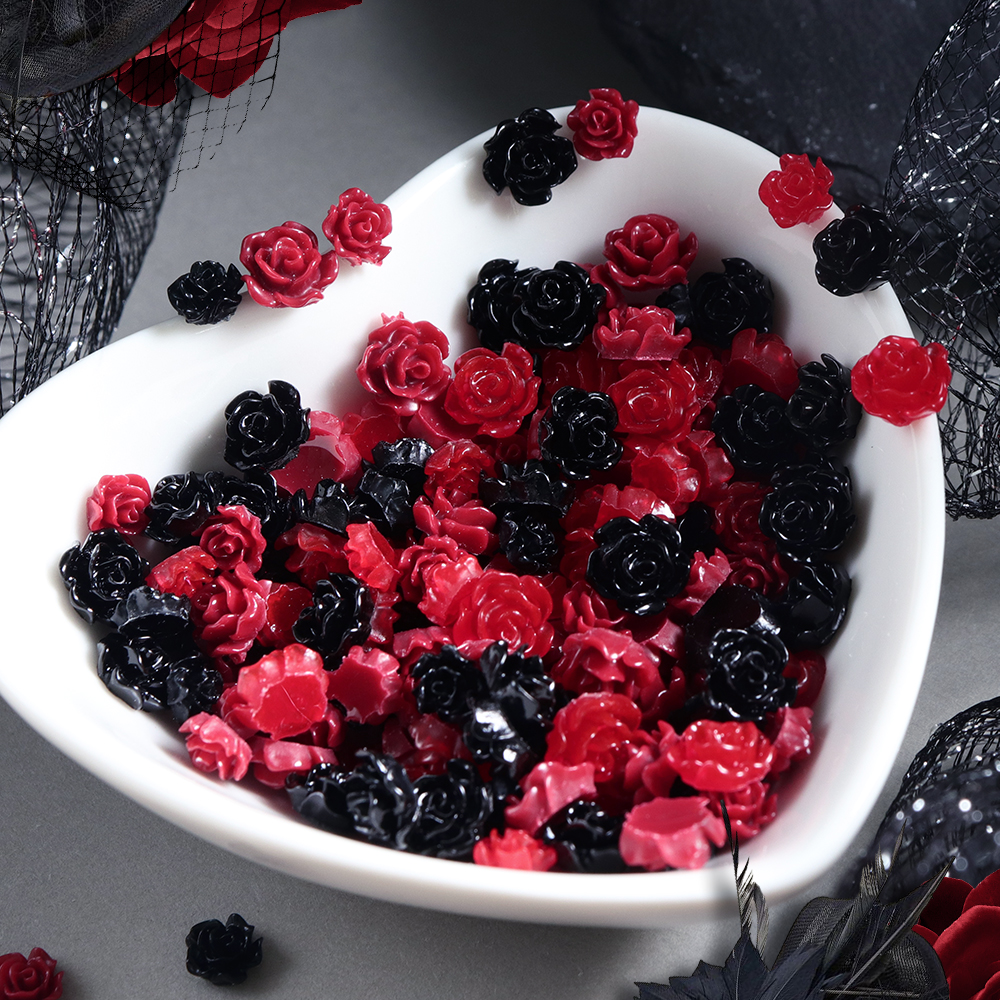 100pcs Red Black Rose Flowers  - огляд і ціна Flower Preservation Resin