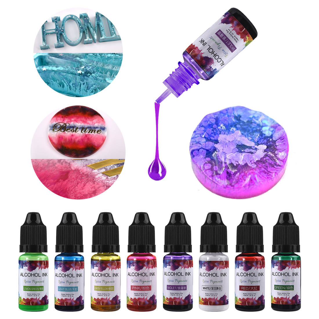10ml/15ml Art Ink Alcohol Resi - огляд і ціна Resin Dye Alcohol