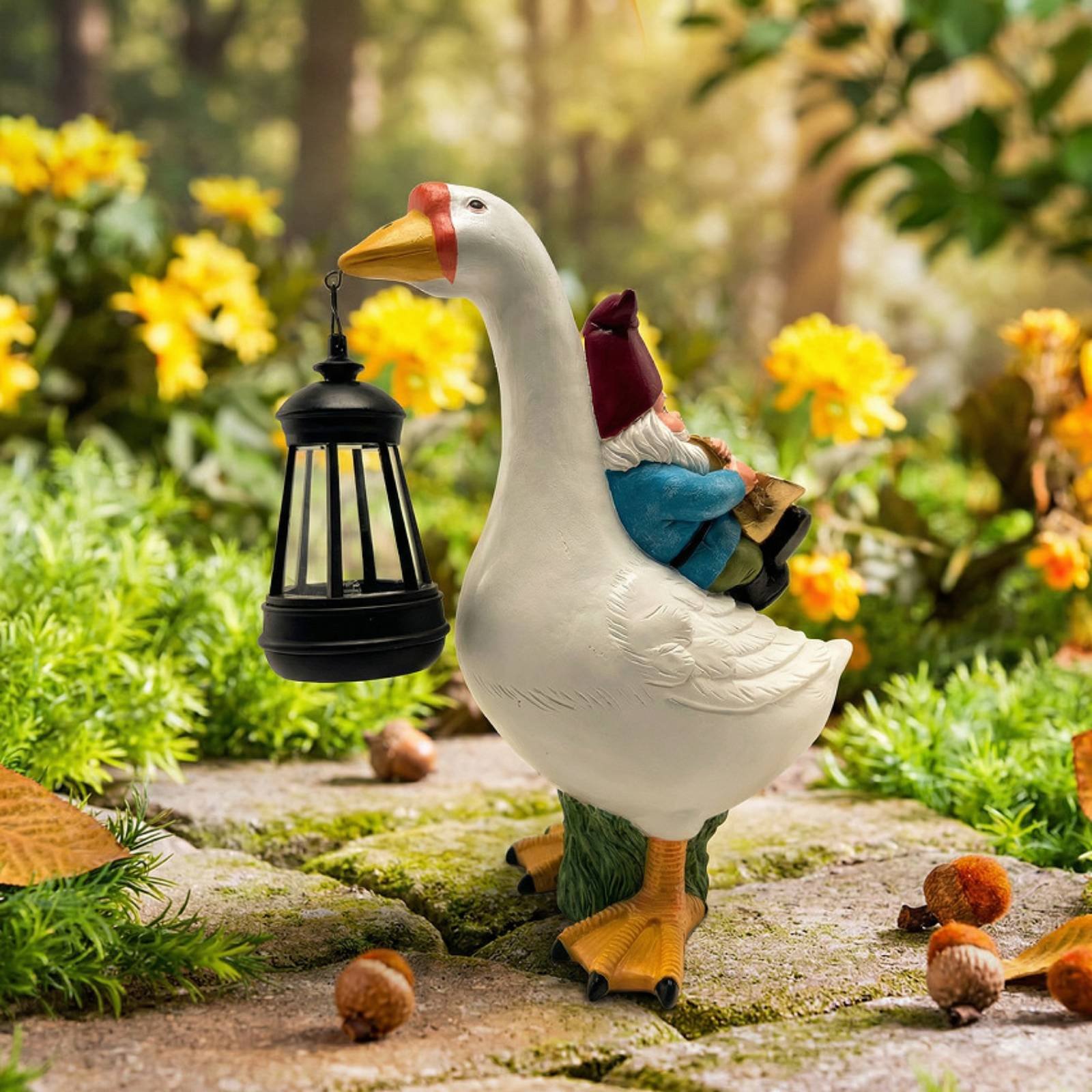 Gnome Riding Goose Statue Weat - огляд і ціна Crafting Resin