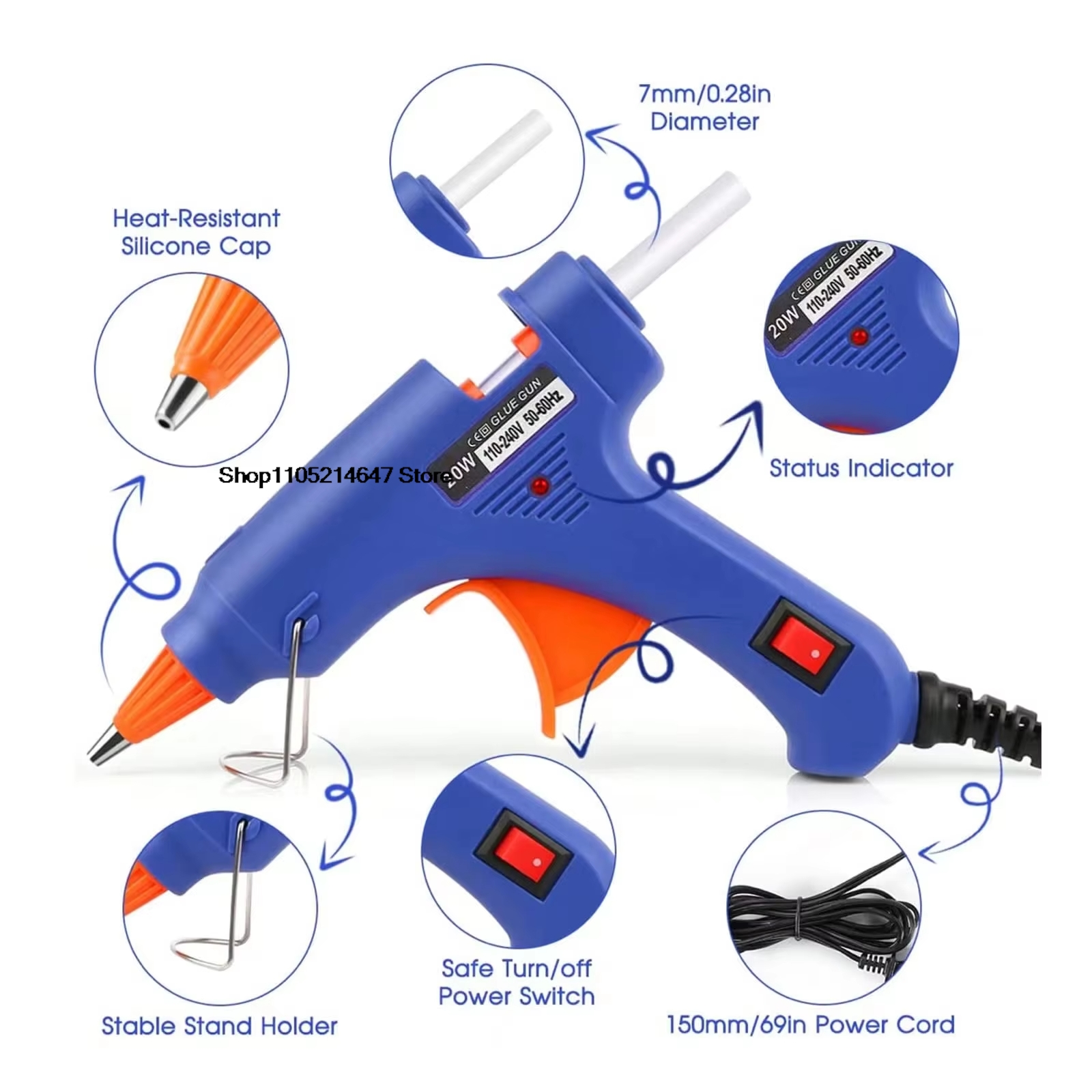 Hot Melt Glue Gun DIY Mini Hou - огляд і ціна Heat Gun Small