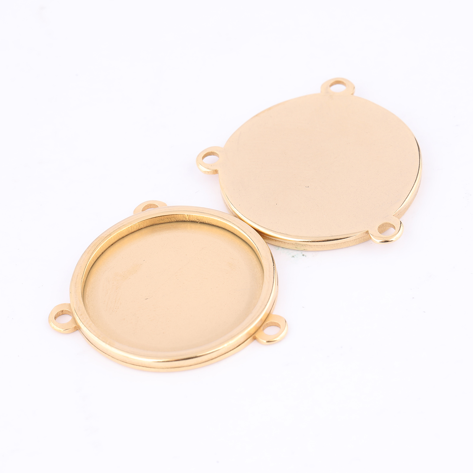 5pcs Stainless Steel Gold Plat - огляд і ціна Bezels Set Pendant