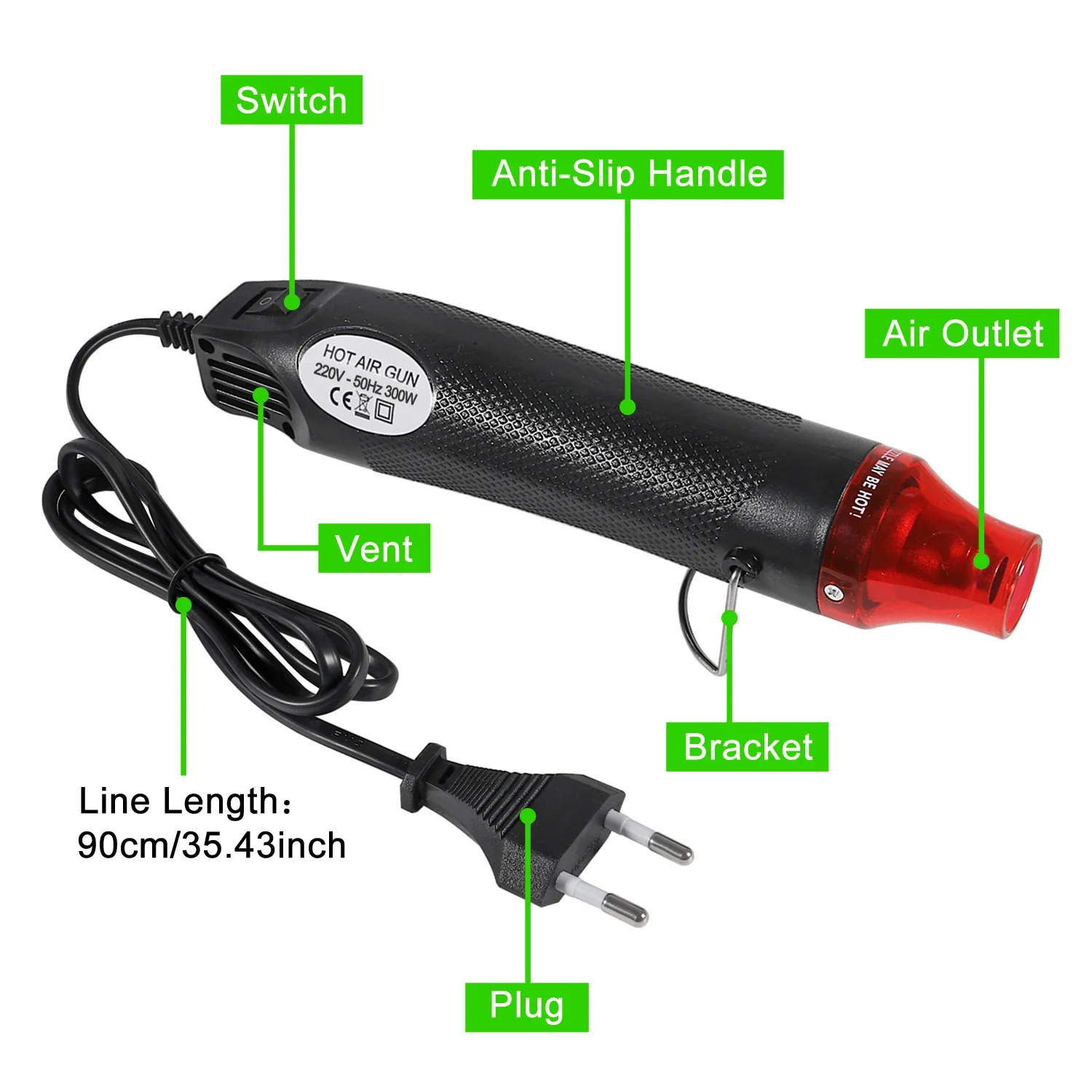 656/1060pcs Heat Shrink Tube W - огляд і ціна Heat Gun Small