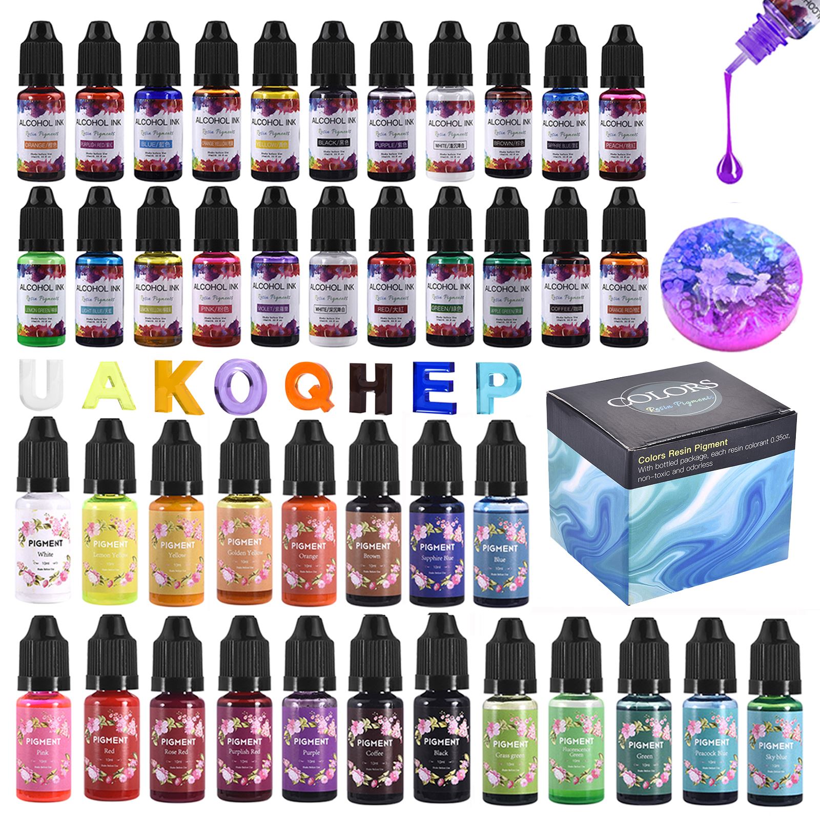1 Set Resin Pigment Kit Art In - огляд і ціна Resin Dye Alcohol