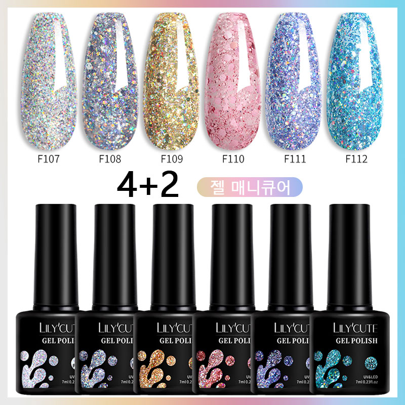 LILYCUTE 7ml 6Pcs/Set Glitter  - огляд і ціна Resin Glitter Pack