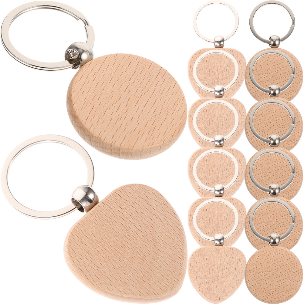 12Pcs Wooden Keychain Blanks S - огляд і ціна Wood Ring Blank