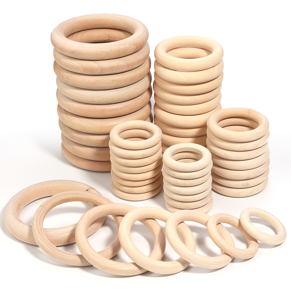 2-10pcs/lot Round Natural Wood - огляд і ціна Wood Ring Blank