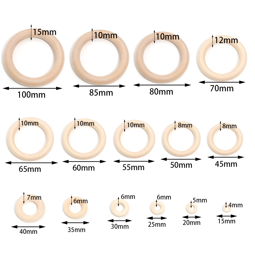 2-10pcs/lot Round Natural Wood - огляд і ціна Wood Ring Blank