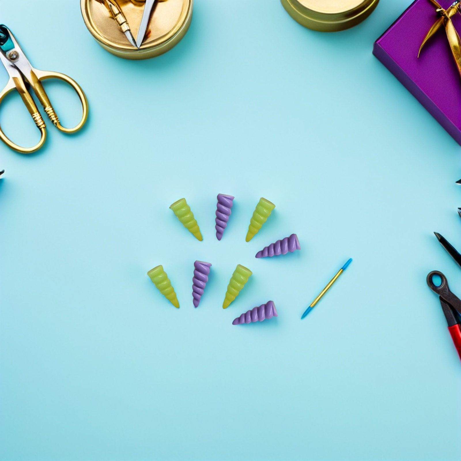 10Pcs Unicorn Horn Resin Spira - огляд і ціна Crafting Resin