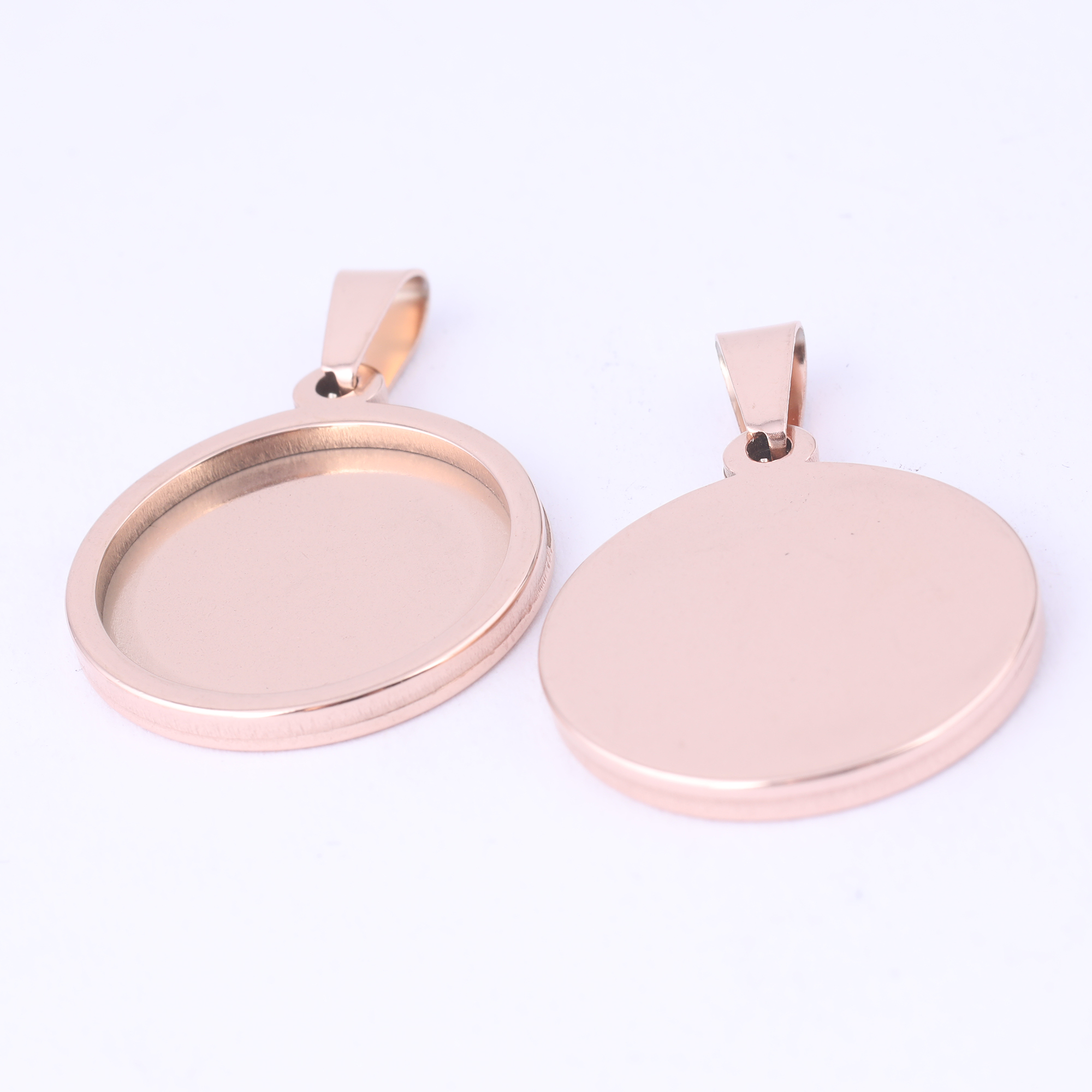 5pcs Stainless Steel 16mm 18mm - огляд і ціна Bezels Set Pendant