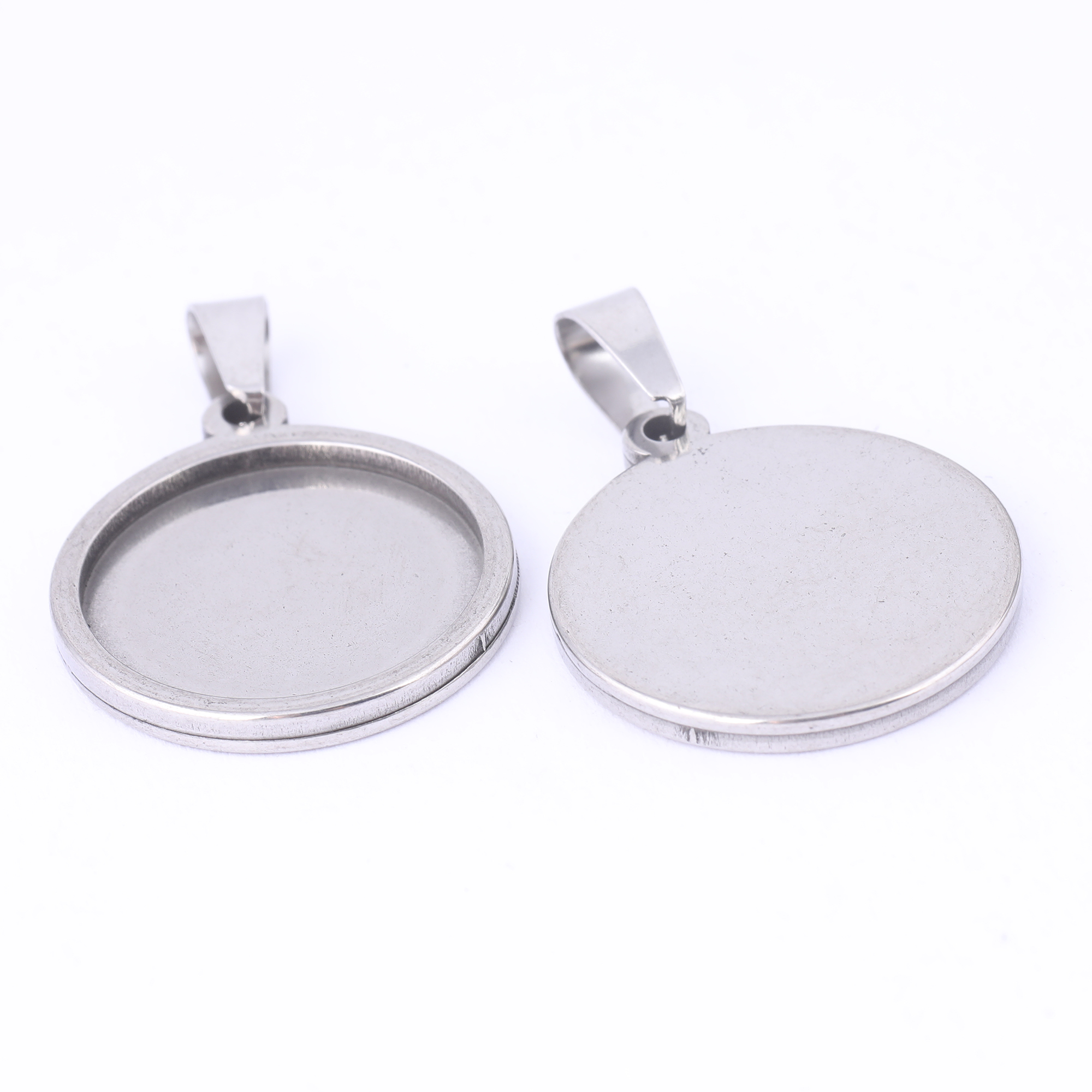 5pcs Stainless Steel 16mm 18mm - огляд і ціна Bezels Set Pendant